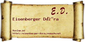Eisenberger Dóra névjegykártya